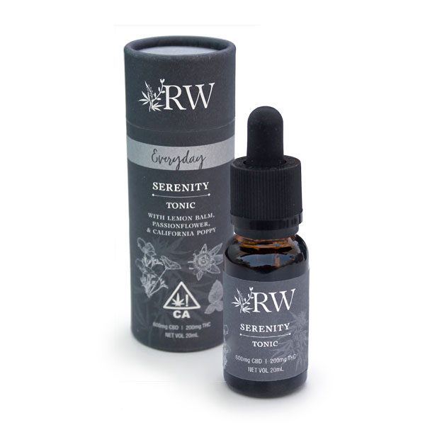 cbd oil with dropper and packaging by real wellness