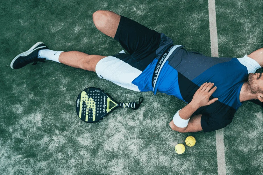 exhausted male tennis player needs cordecyps mushrooms for energy