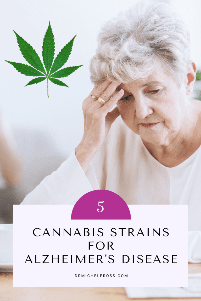 senior woman with alzheimer's disease researching cannabis strains to smoke