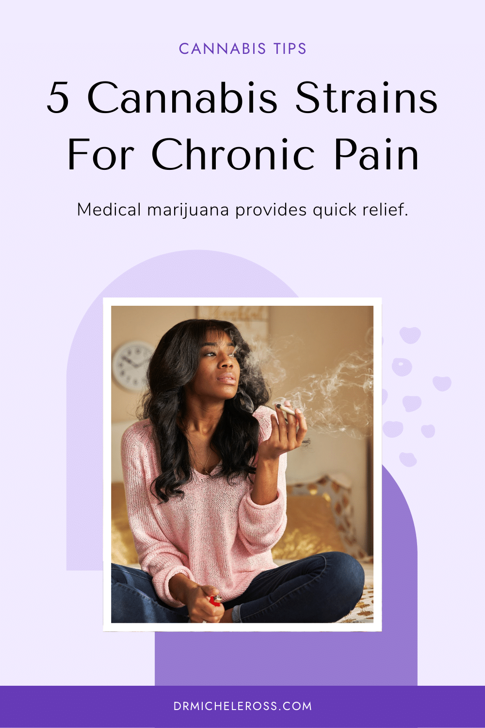 young black woman using medical marijuana for chronic pain
