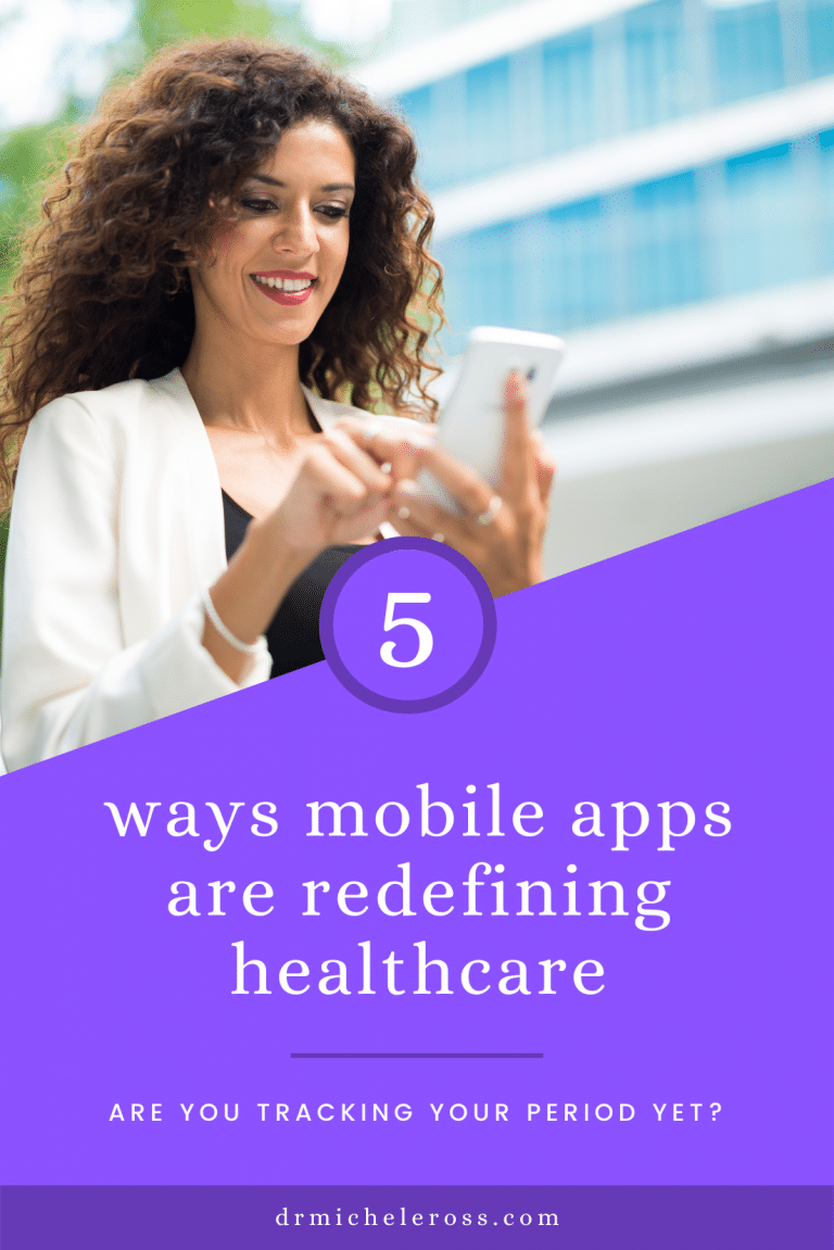 woman checking her iphone mobile healthcare app