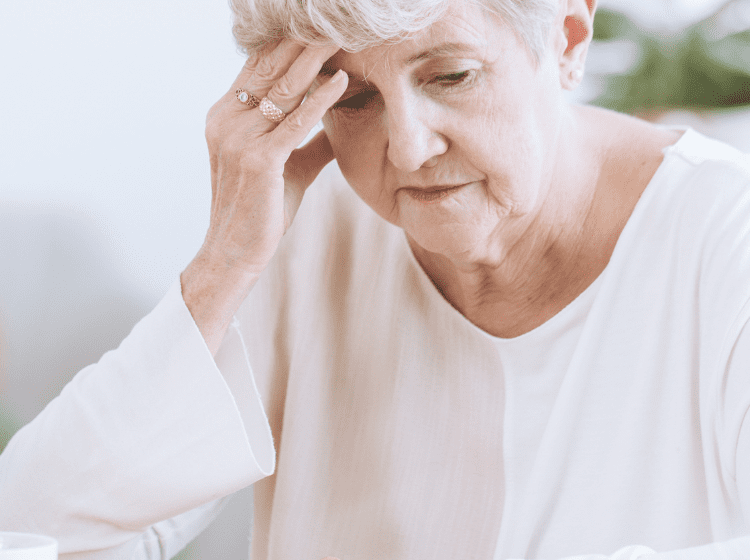 older woman with alzheimer's disease dementia