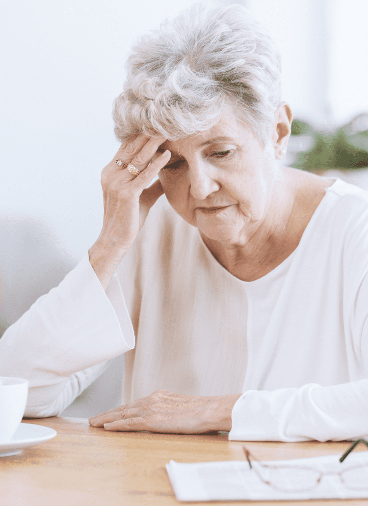 older woman with alzheimer's disease dementia