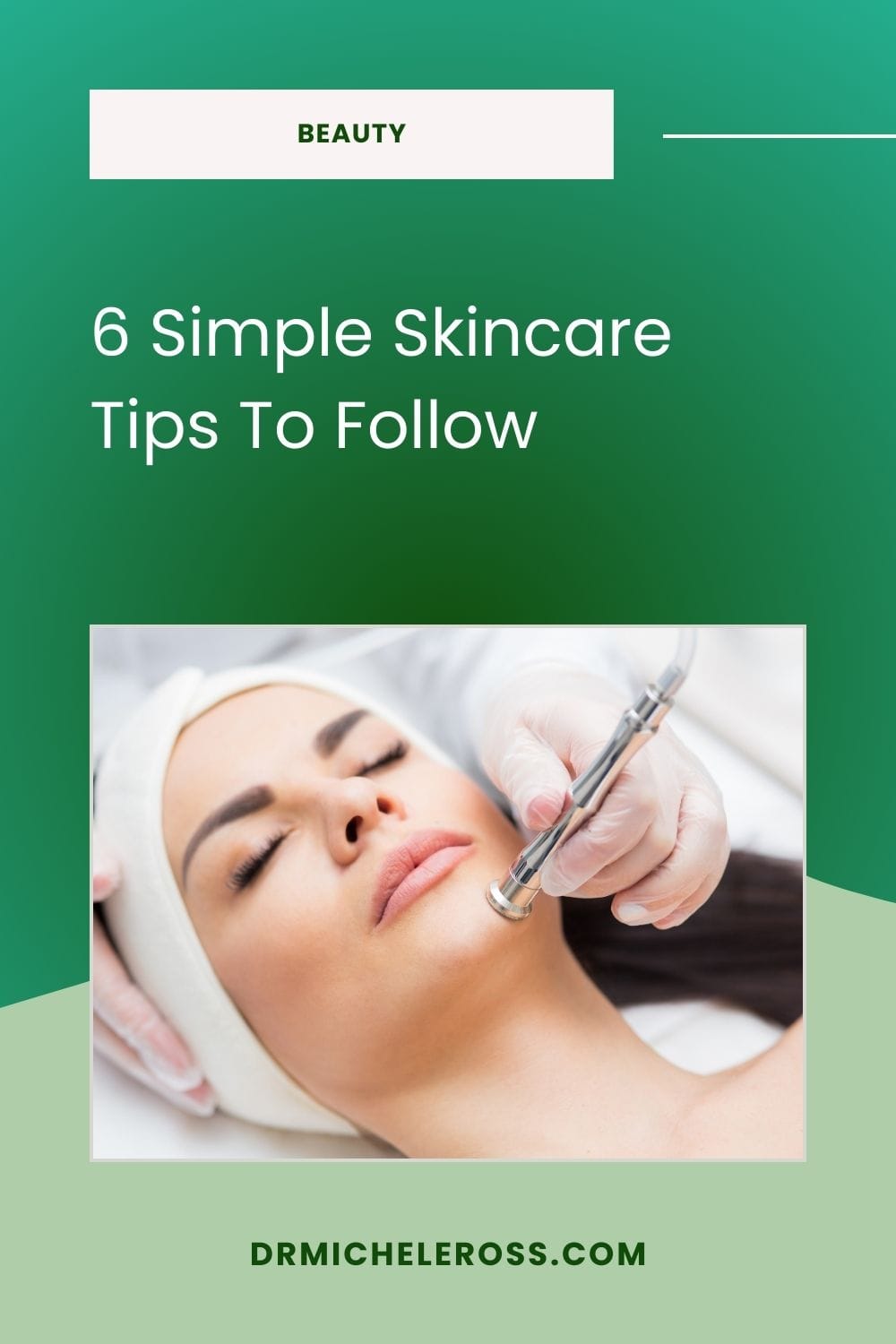 woman followed skincare tips such as getting laser skin treatment