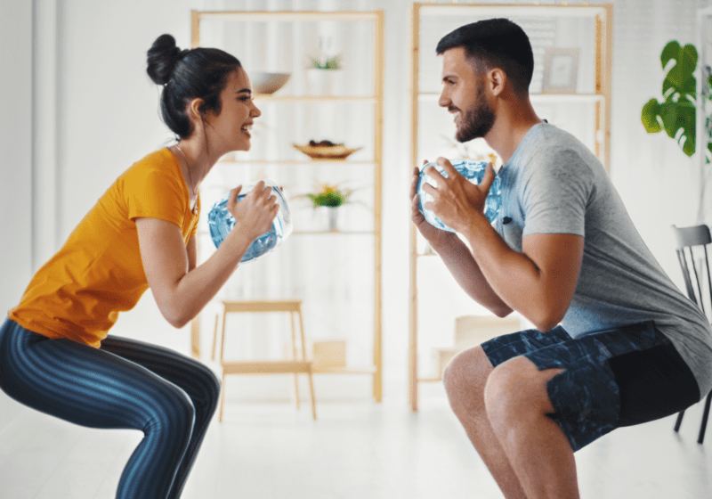 couple working out together boosting fitness results