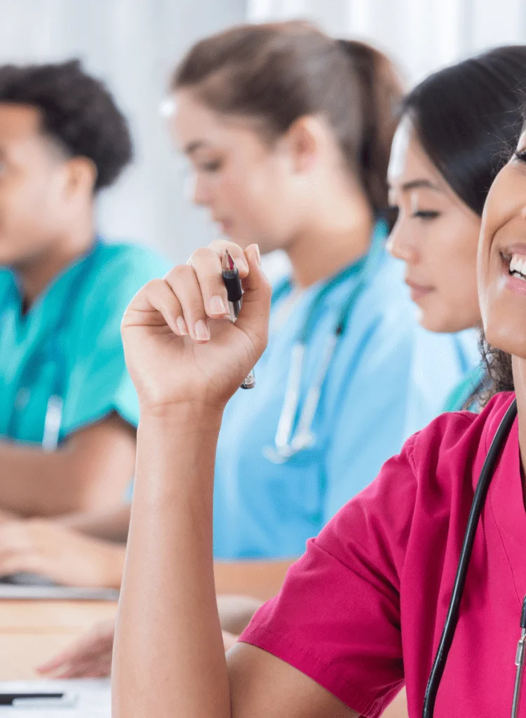 young black woman studying to be nurse in college