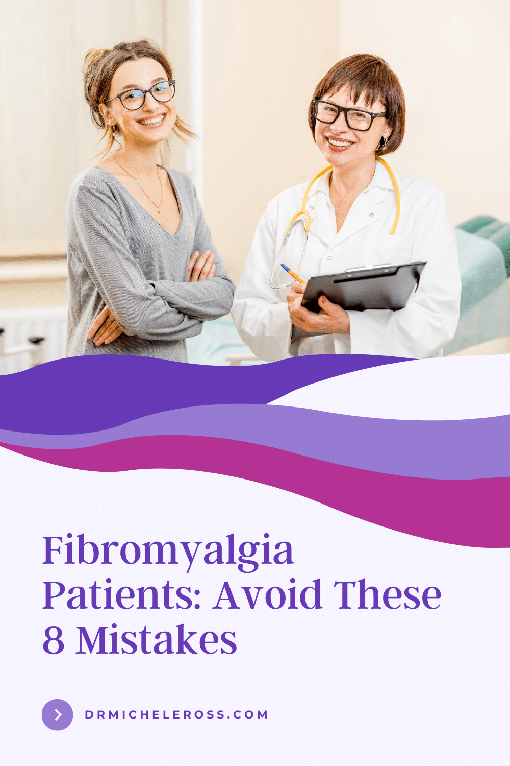 young woman with fibromyalgia talking with her doctor