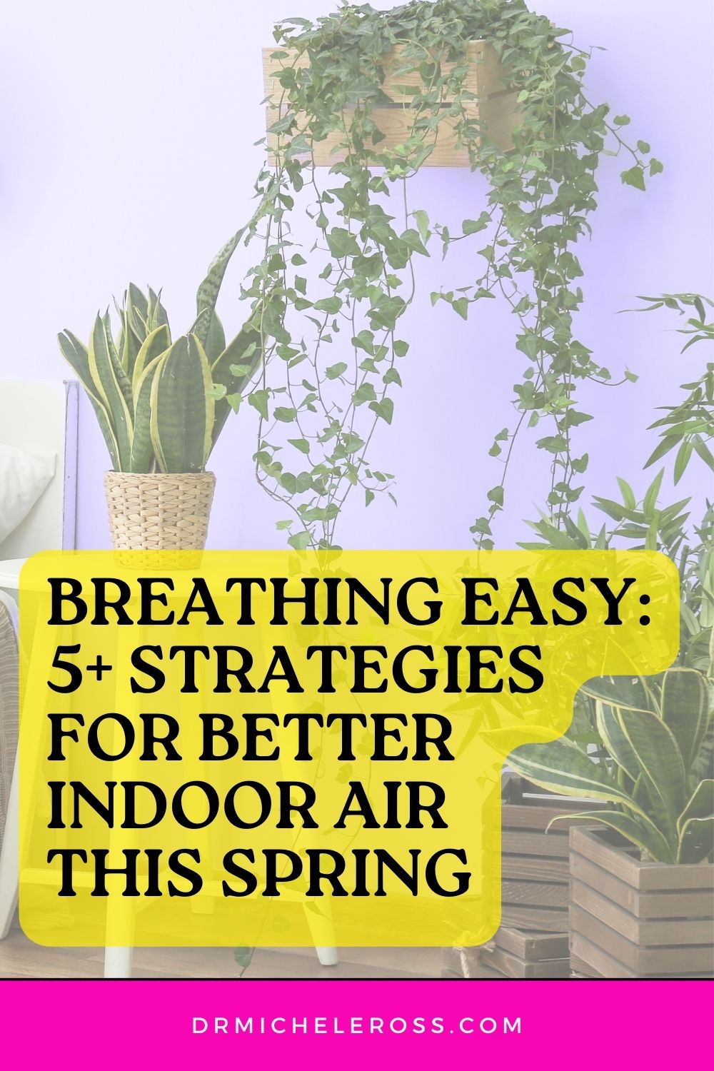 Breathing Easy - 5+ Strategies for Better Indoor Air This Spring - Pinterest Pin