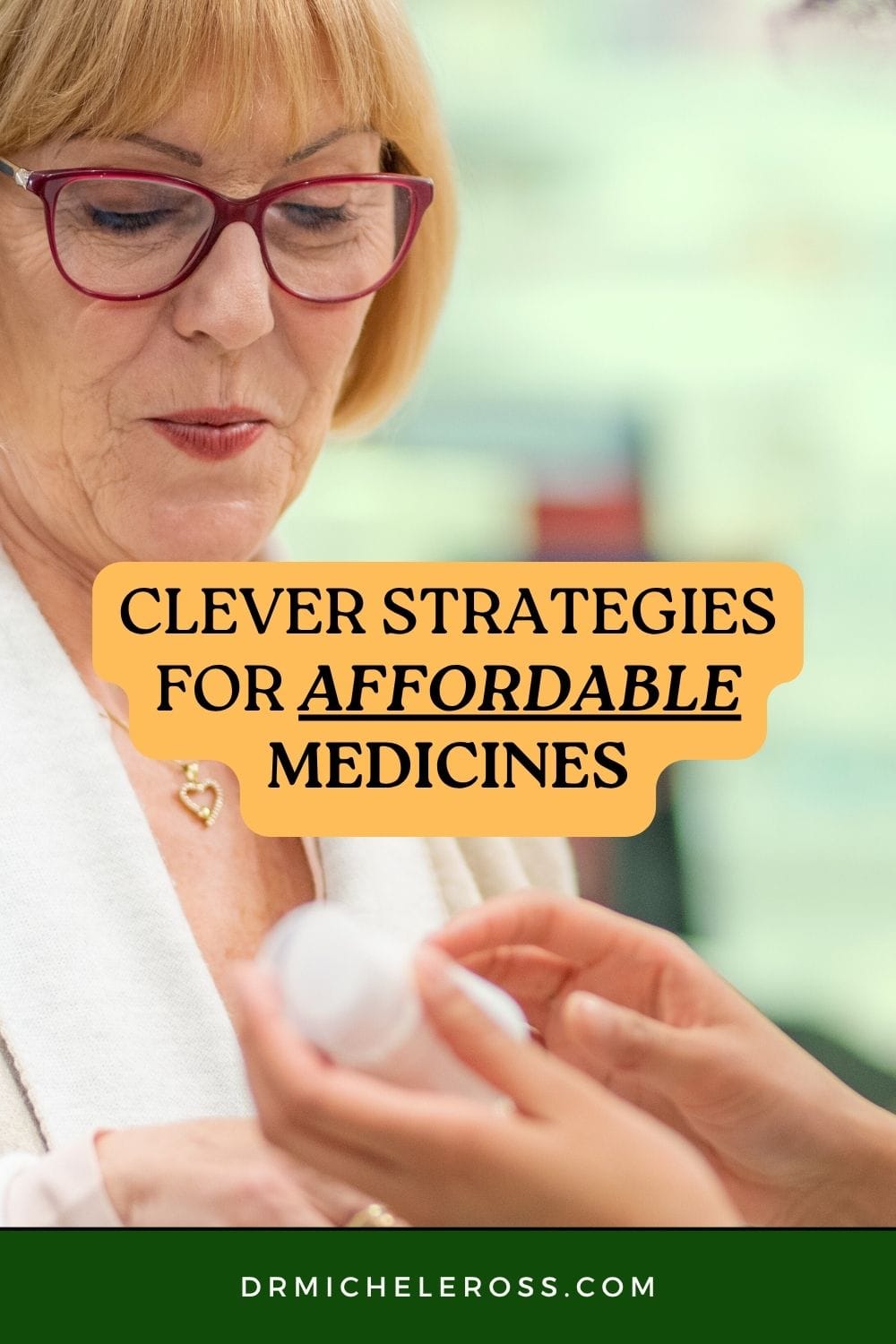 senior woman talking to pharmacist about saving money on her medicine