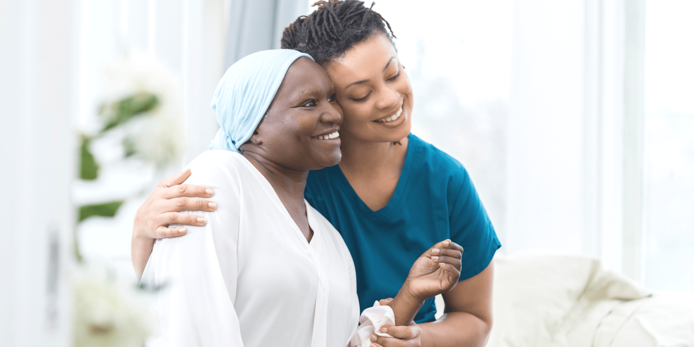 young black nurse volunteering with refugee