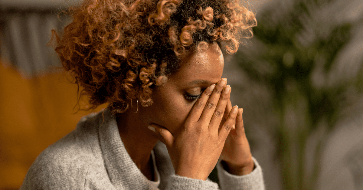 young black woman needs CBD for anxiety