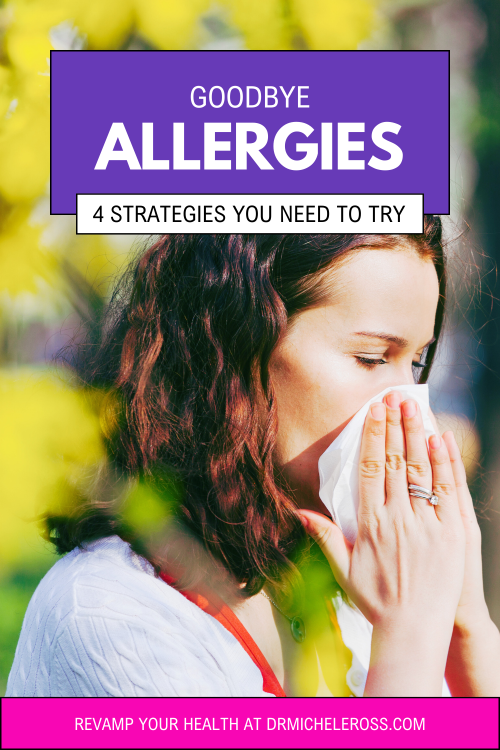woman with seasonal allergies sneezing outdoors wearing wedding ring pinterest