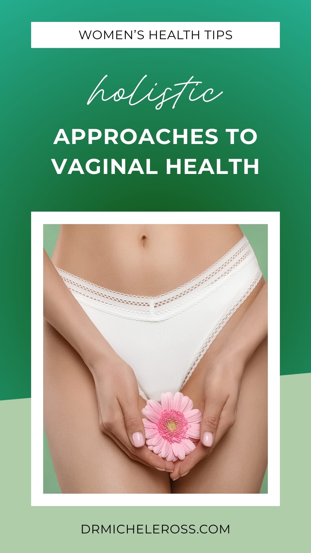 woman holding a flower near her private parts