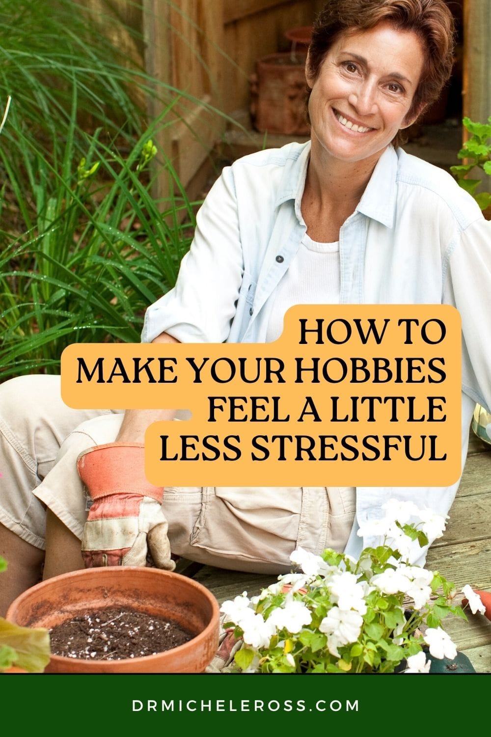 older woman enjoying her hobbies including gardening