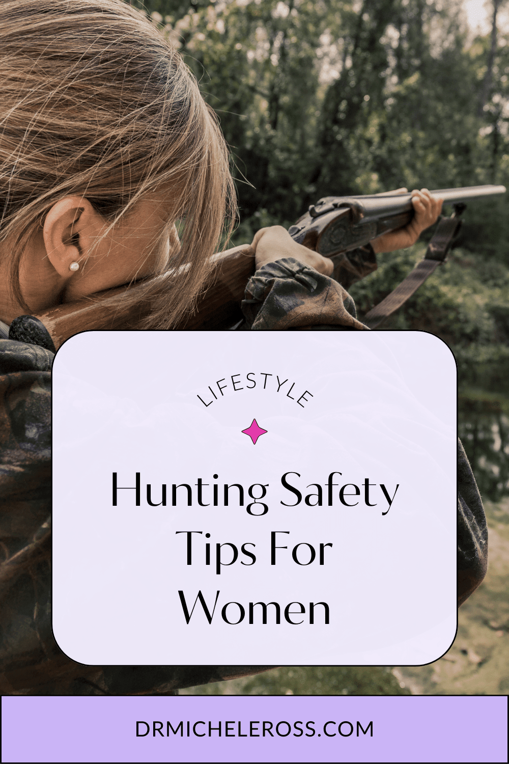 woman hunting using proper gun safety