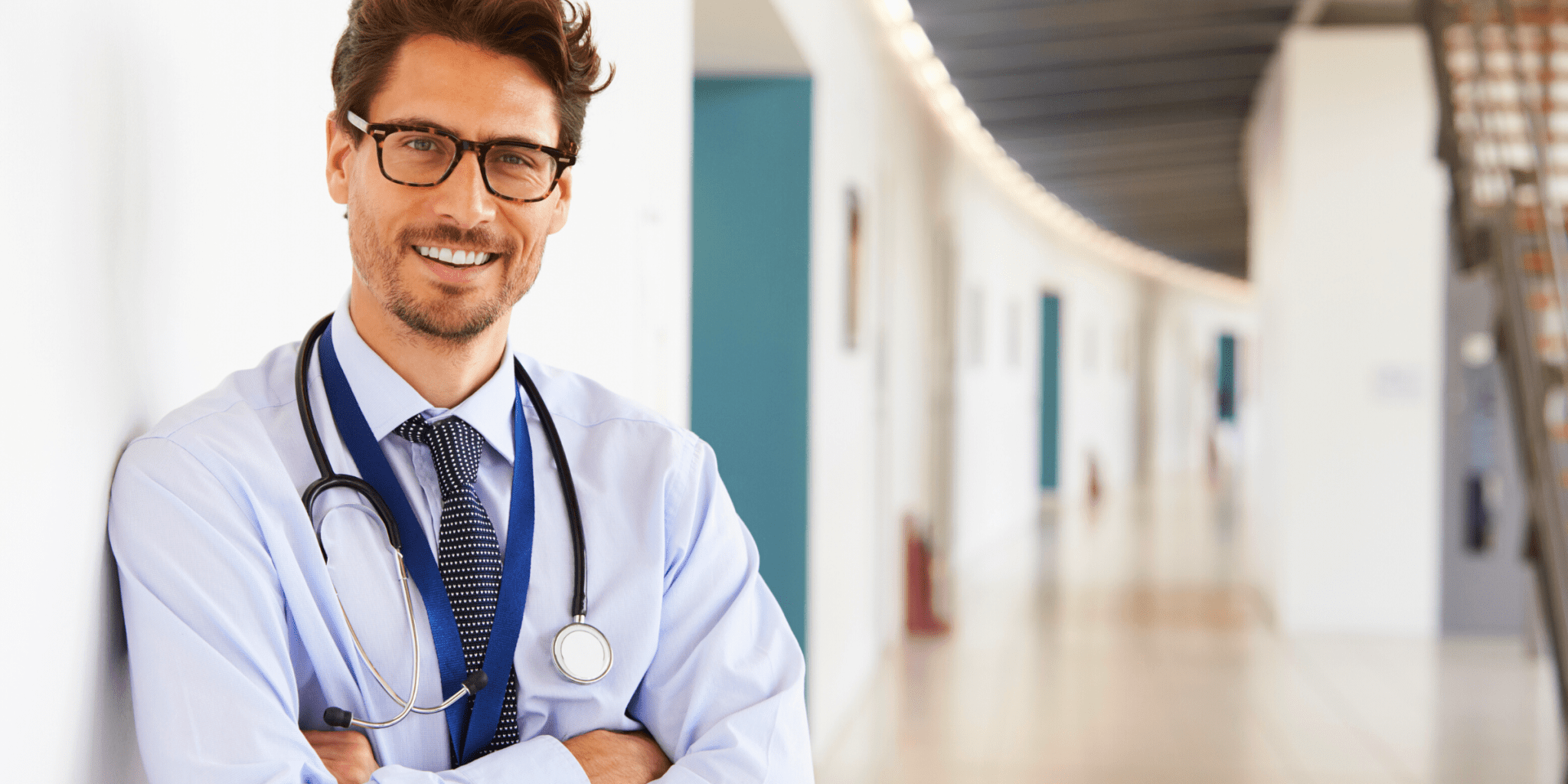 young male physician is a primary care provider
