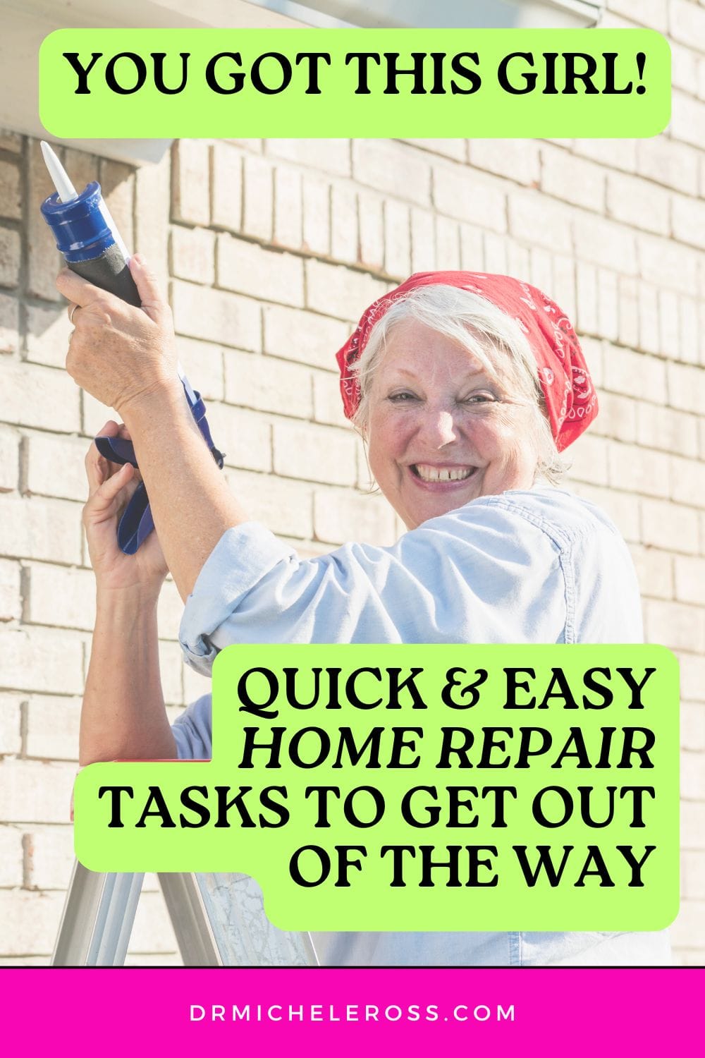 You got this girl - quick and easy home repair tasks to get out the way - pinterest pin