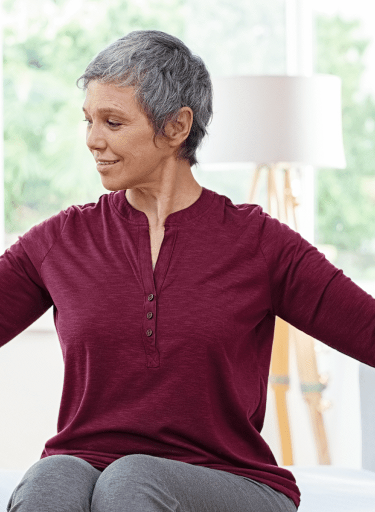 grandma lifting pink weights strength training safely