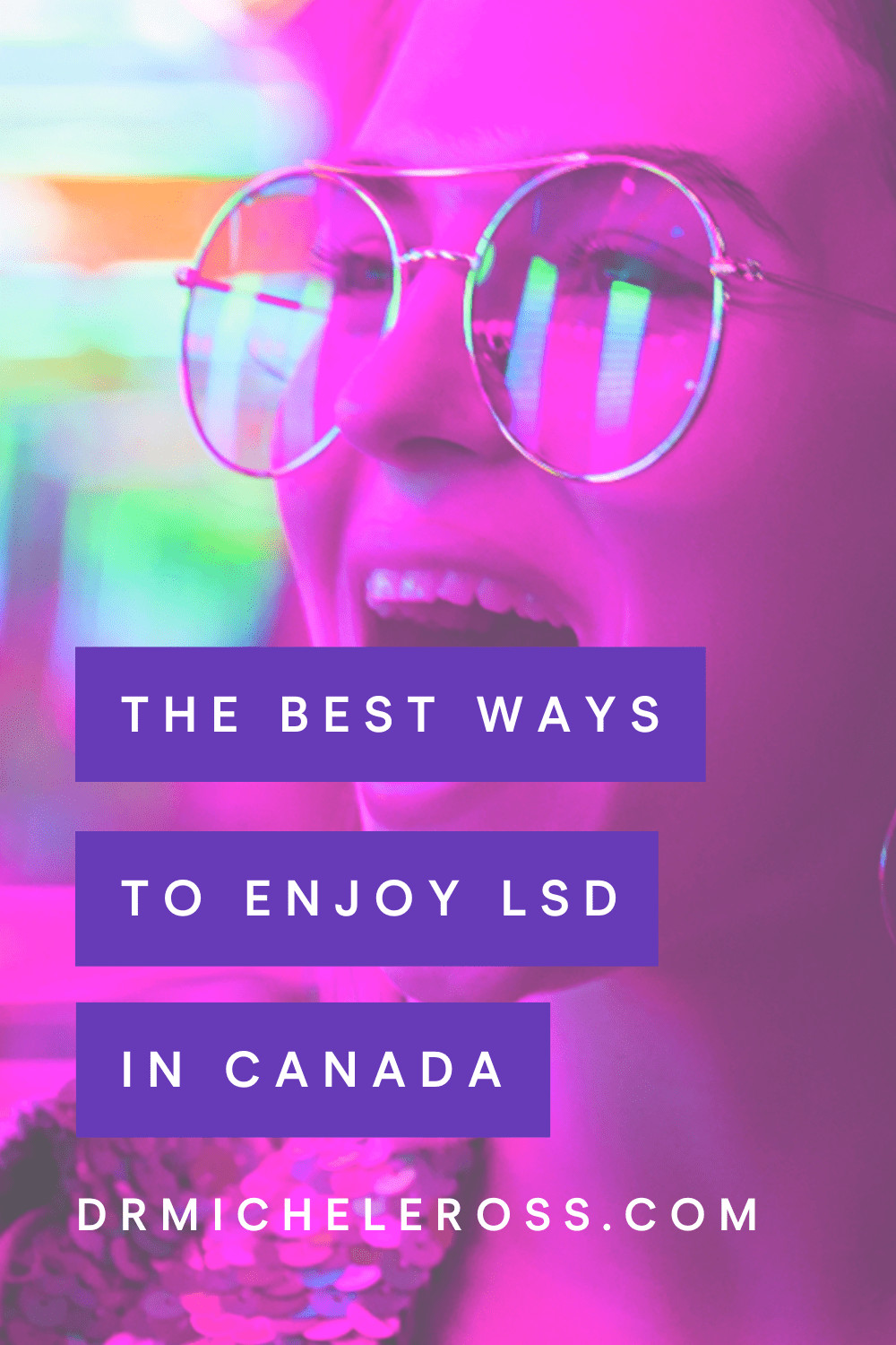 woman enjoying lsd high on acid in Vancouver Canada