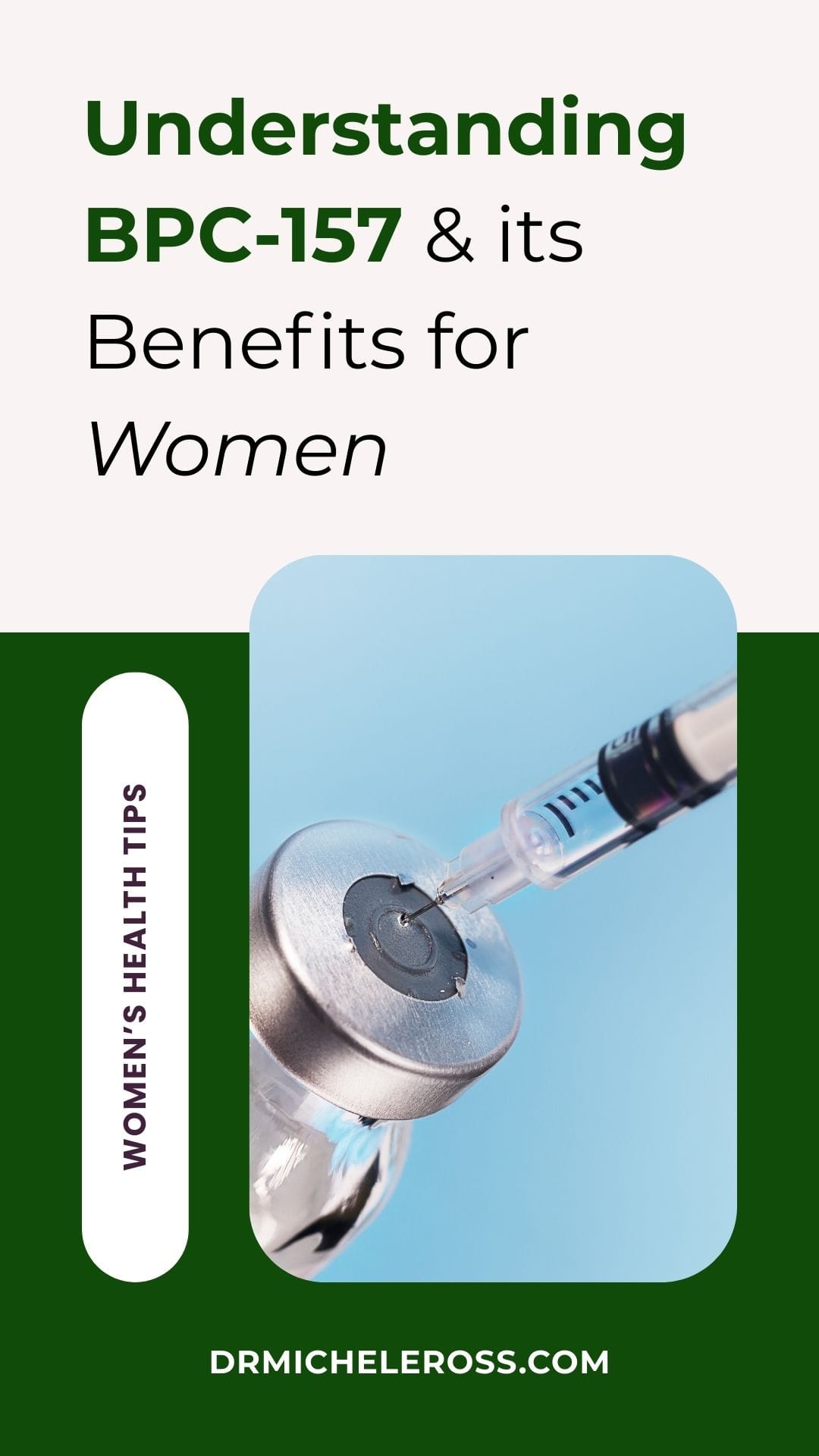 Injecting BPC-157 Peptides for women's health