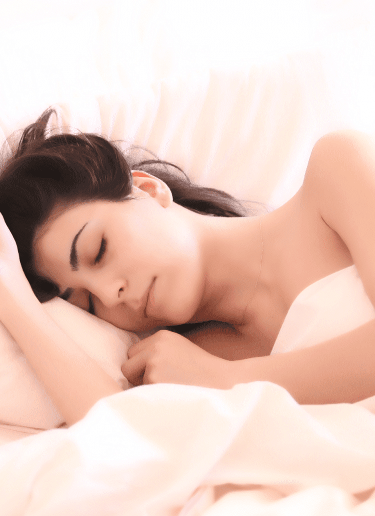 woman sleeping with valerian root
