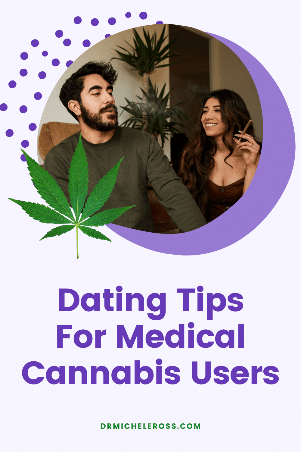 woman smoking medical cannabis joint with her date