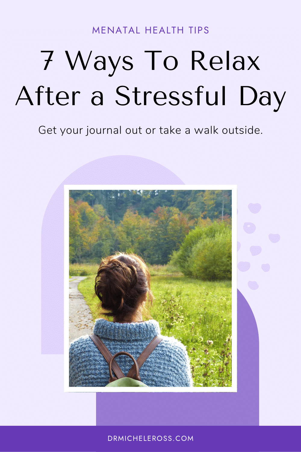 get your journal out or take a walk outside to decrease stress